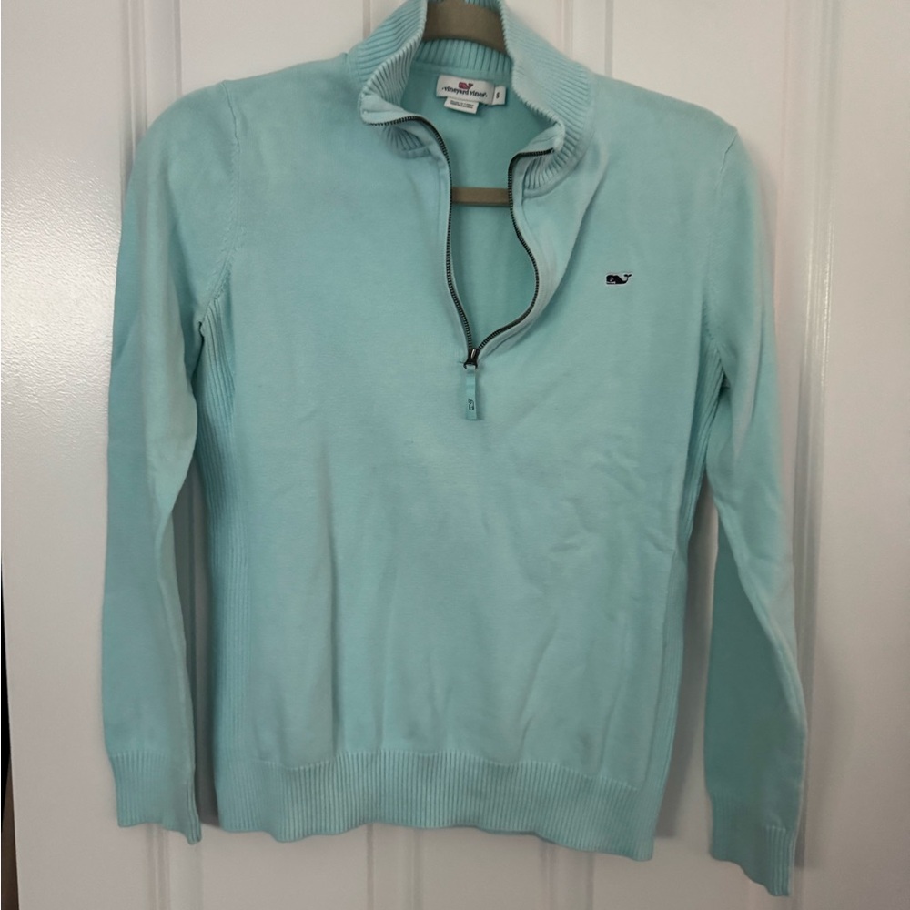 Vineyard Vines Mint Green Quarter Zip Pullover Size Small